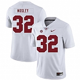 Alabama Crimson Tide 32 C.J. Mosley White Nike College Football Jersey Dzhi,baseball caps,new era cap wholesale,wholesale hats